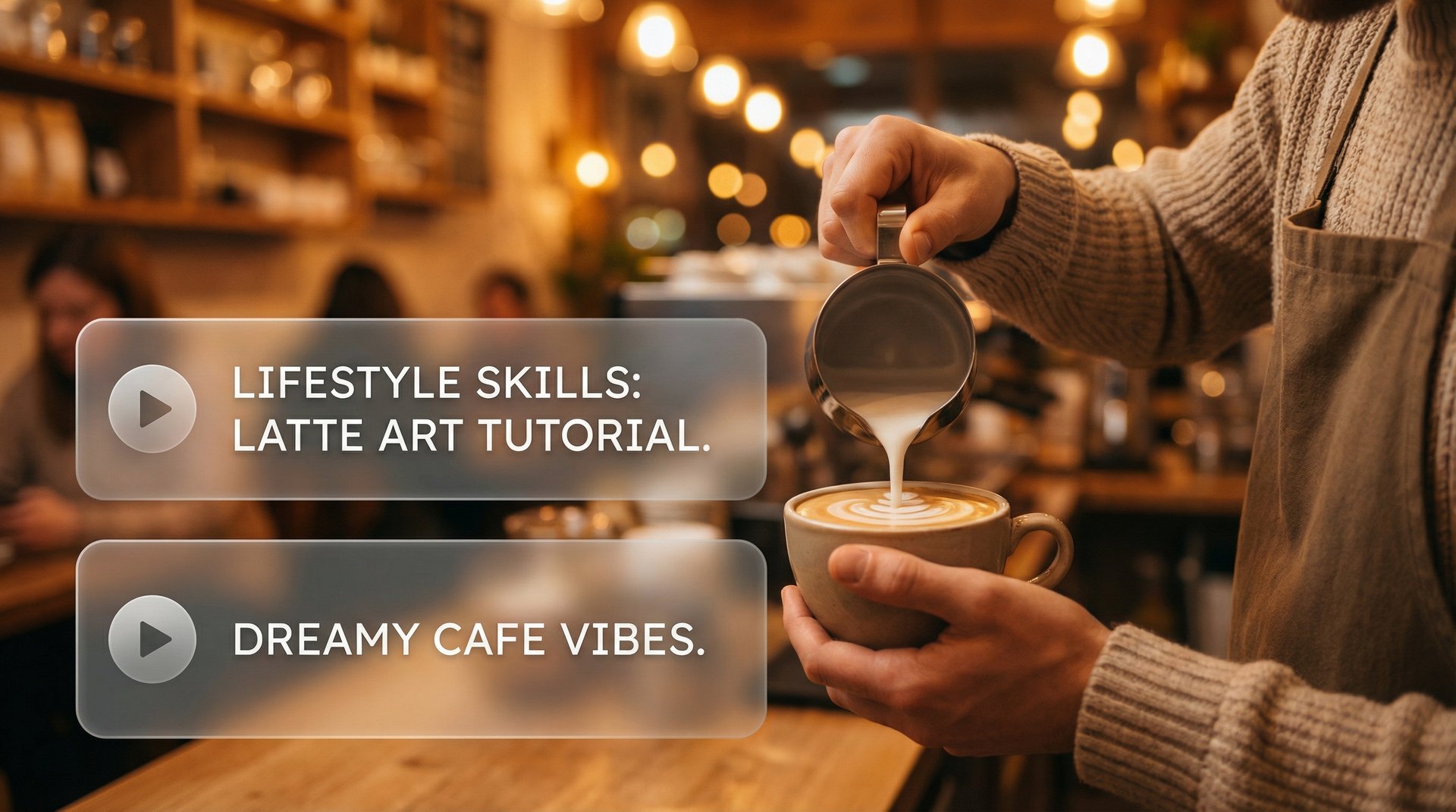 蘑菇视频 咖啡拉花生活技能视频